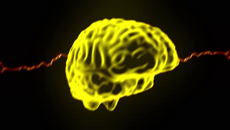 Holograma-Cerebral-Girando-Chispas-Relámpago-Electricidad-Dolor-De-Cabeza-Neurona-Bucle-4k